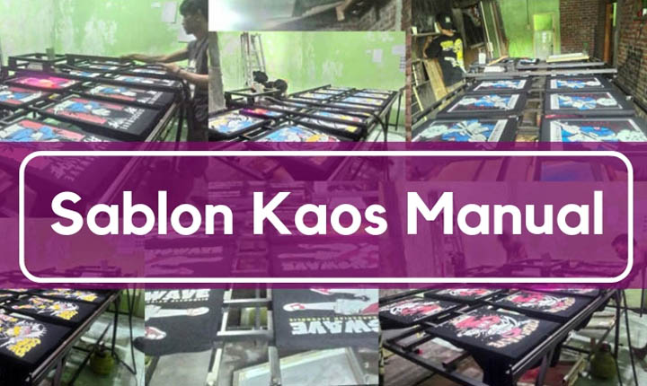 Sablon kaos manual murah