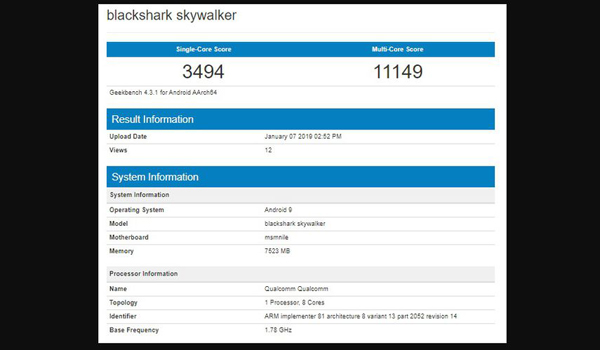 Spesifikasi Xiaomi Black Shark 2