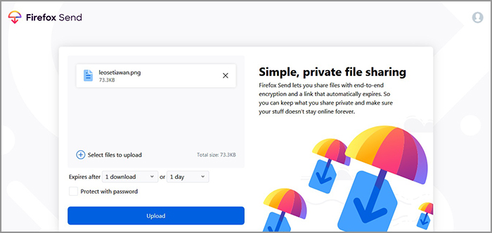 mengirim file tanpa email
