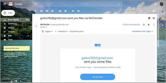 mengirim file tanpa email