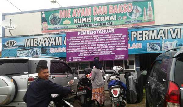 Berita hoaks warung bakso daging celeng