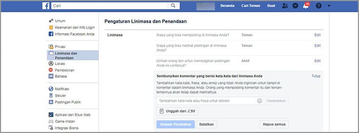 masukkan kata-kata komentar jahat