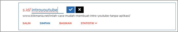 membuat url unik akhir