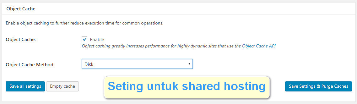 Cara seting w3 total cache