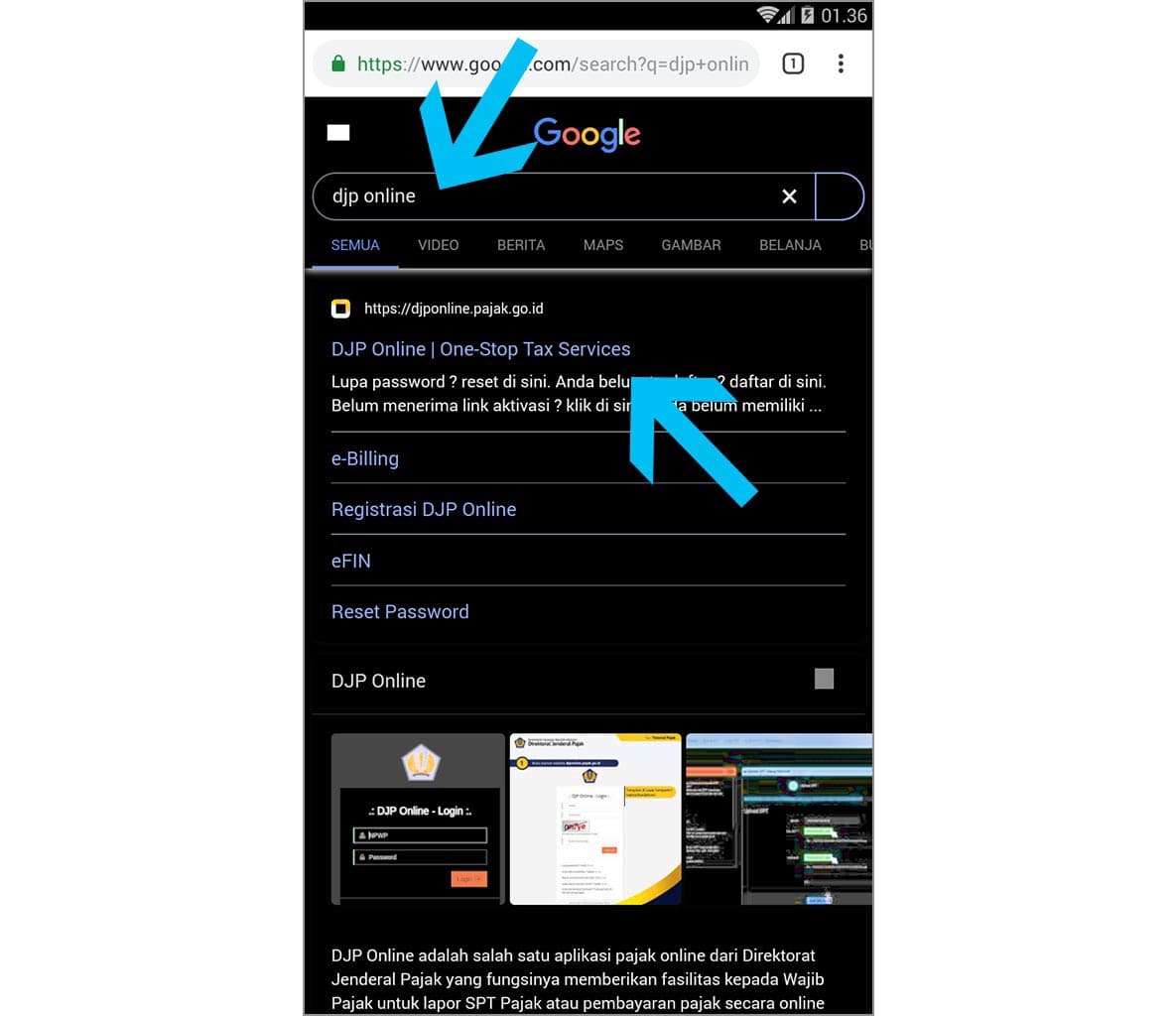 cara membuat billing pajak melalui smartphone