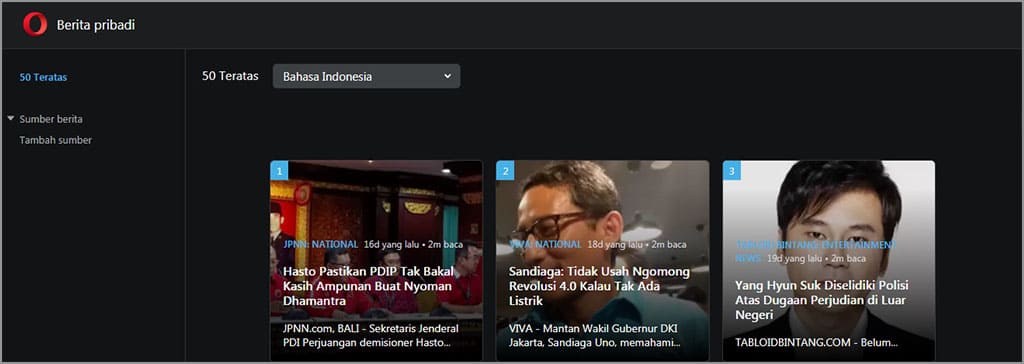 inilah fitur berita pribadi