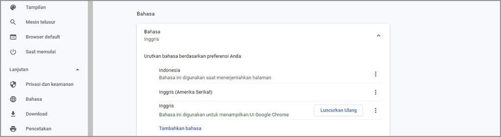 mengubah bahasa di google chrome itu mudah