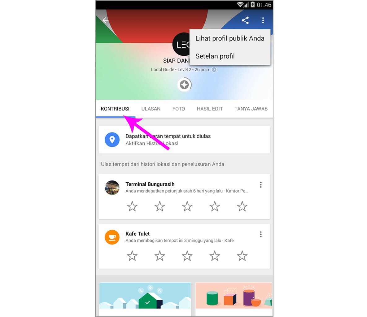 cara menyembunyikan jumlah kontribusi