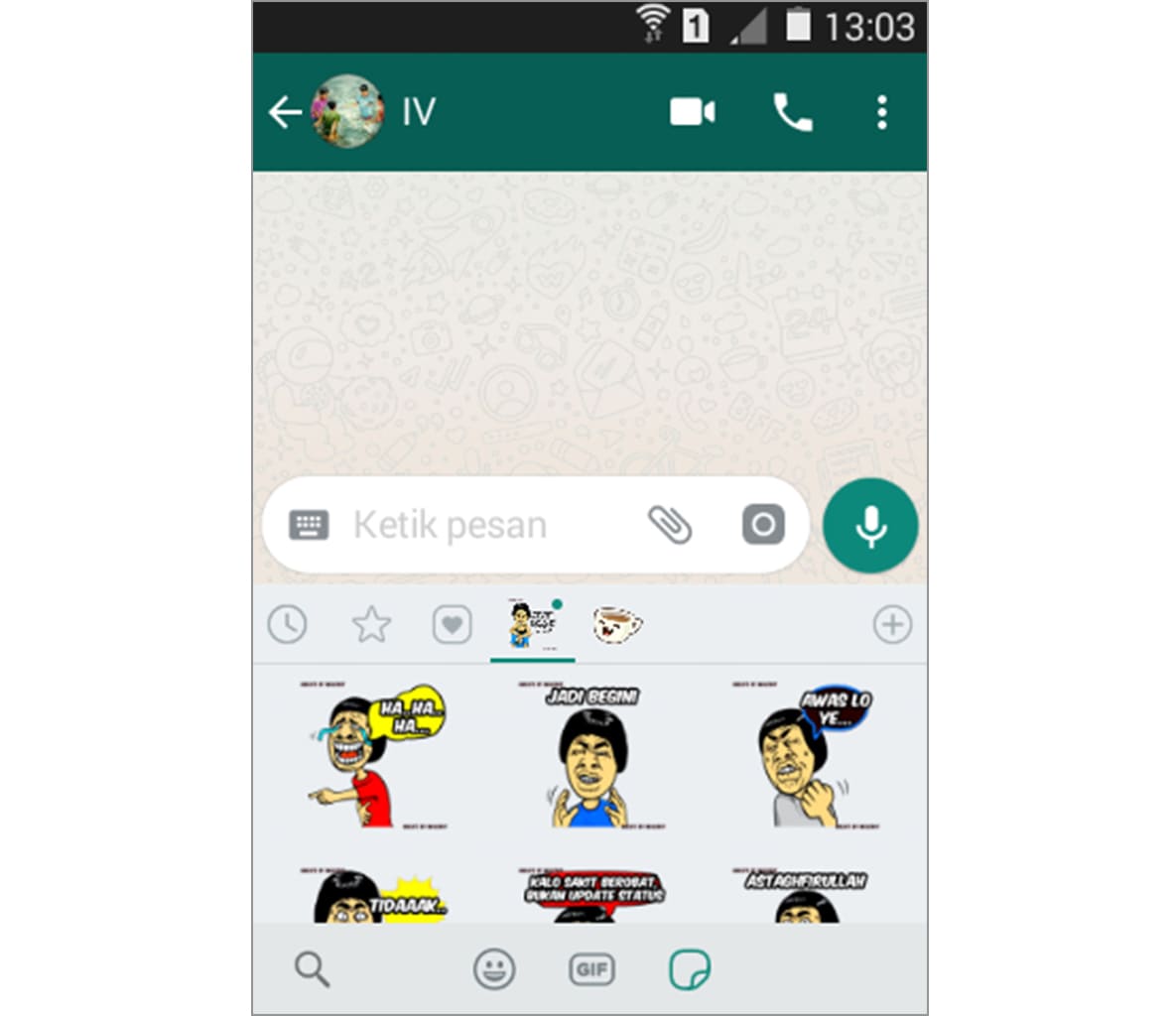 cara menambahkan stiker baru