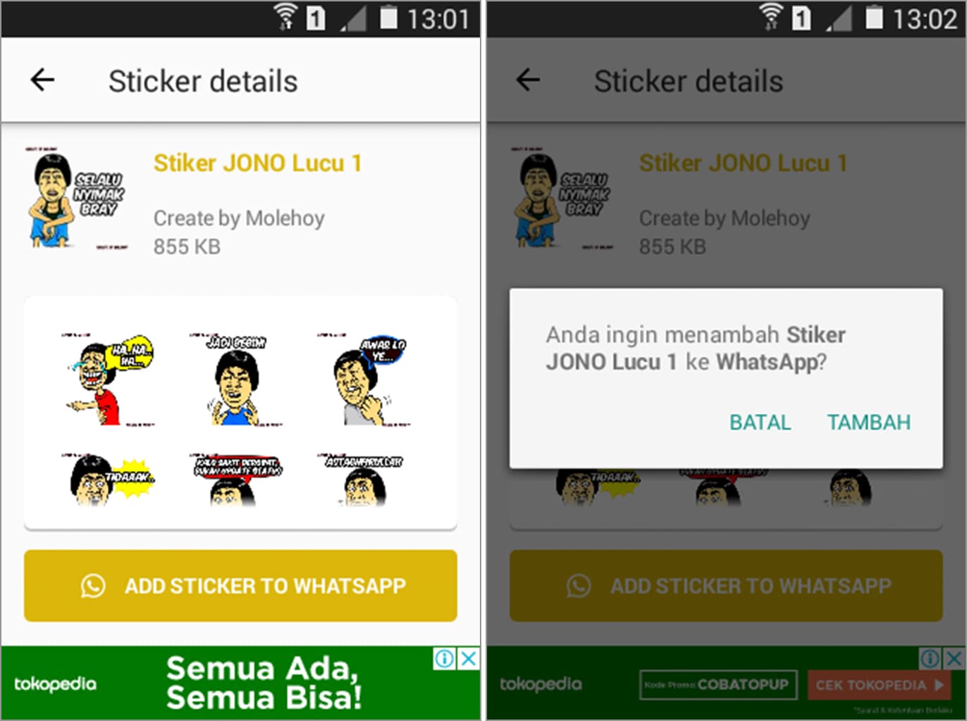 menambahkan stiker baru wa