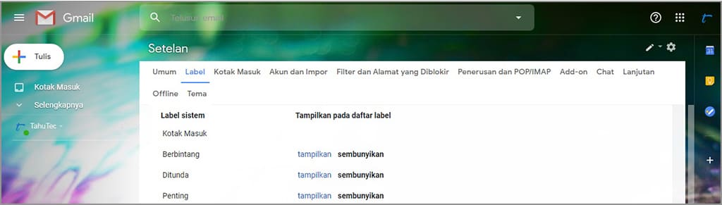 cara membuat tampilan gmail menarik
