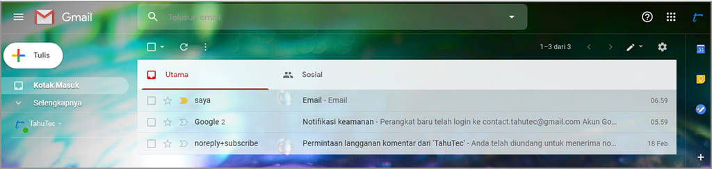 cara membuat tampilan gmail