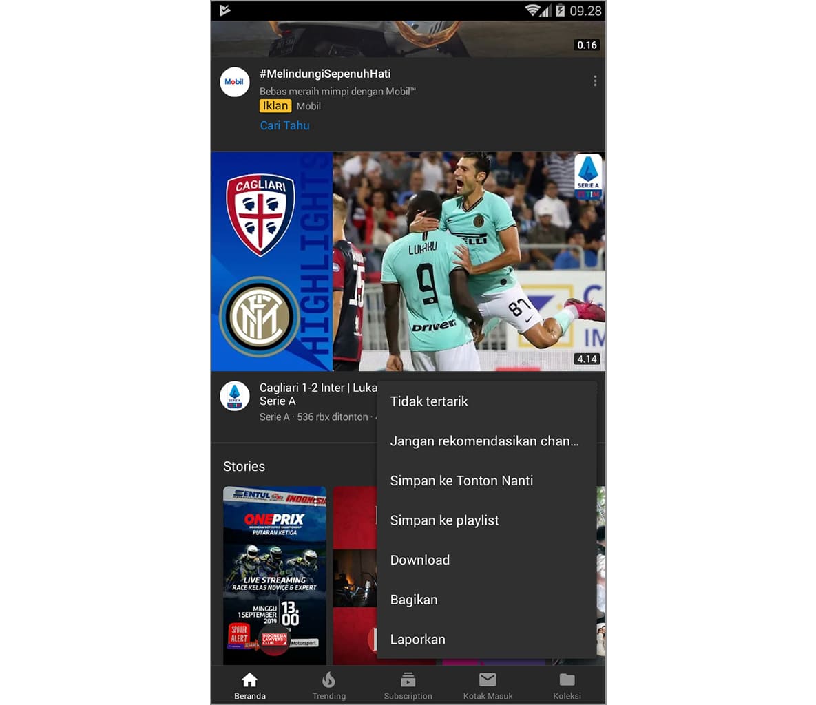 ini video rekomendasi youtube