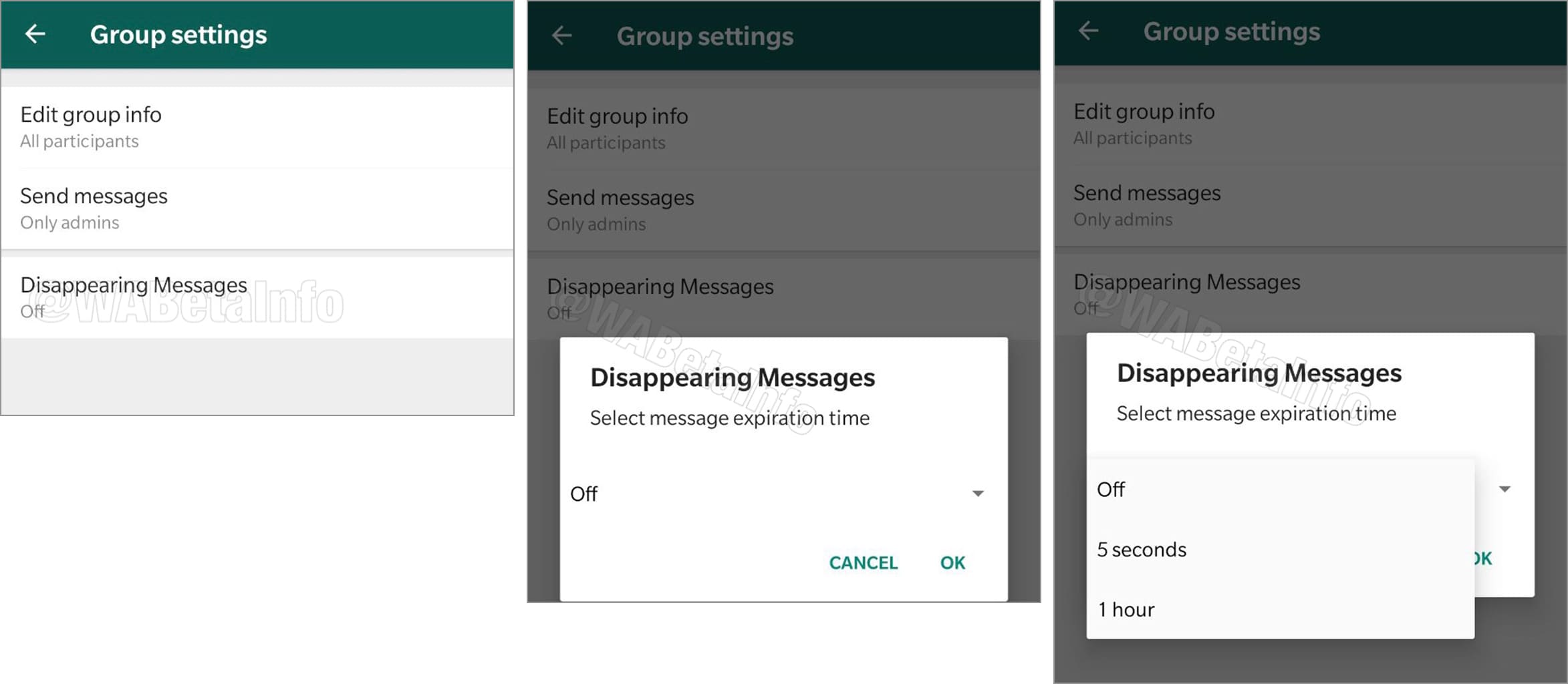 fitur disappearing messages