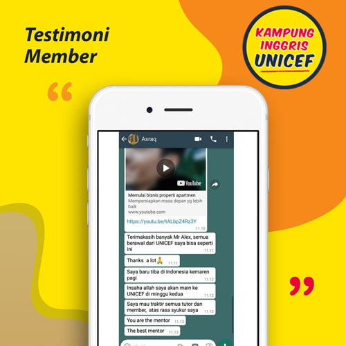 Testimoni Kampung Inggris unicef