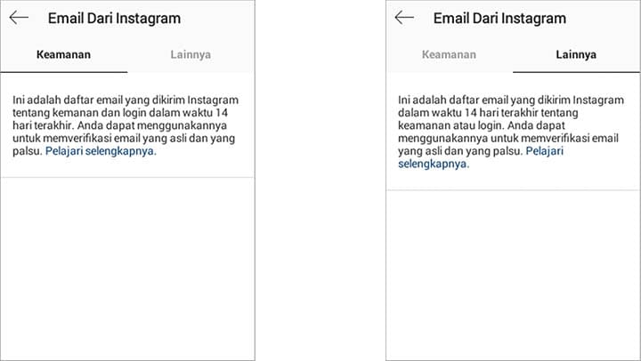 fitur email instagram