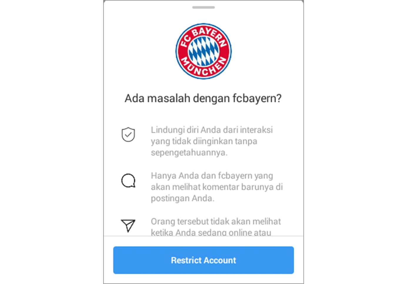 fitur restrict instagram 1