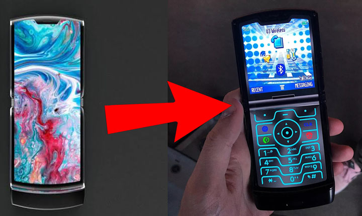 Fitur Retro Mode Moto Razr 2019