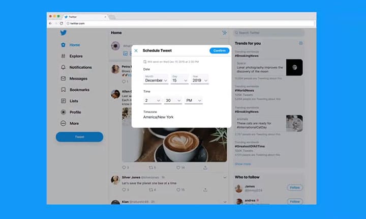 cara penjadwalan tweet