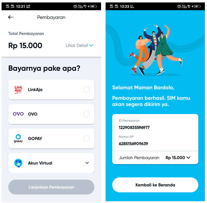 Aktivasi SIM card by u