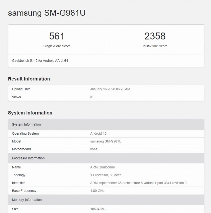 Bocoran Spesifikasi Kamera Samsung Galaxy S20