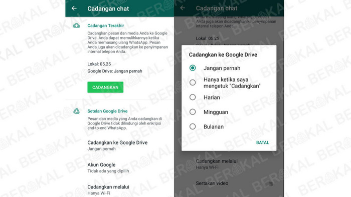 Hapus Cadangan Whatsapp
