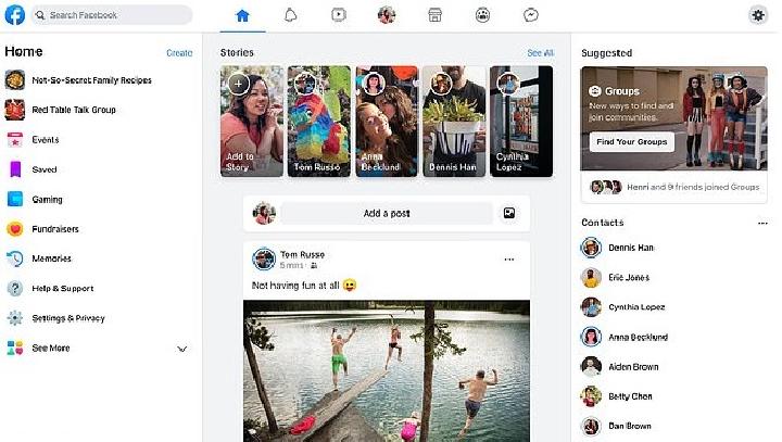 tampilan terbaru facebook