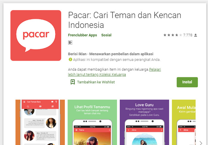 Aplikasi Cari Jodoh PACAR