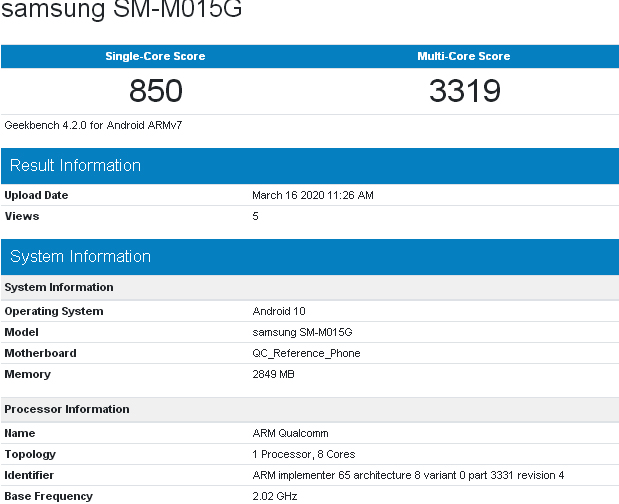 Bocoran Spesifikasi Samsung Galaxy M01