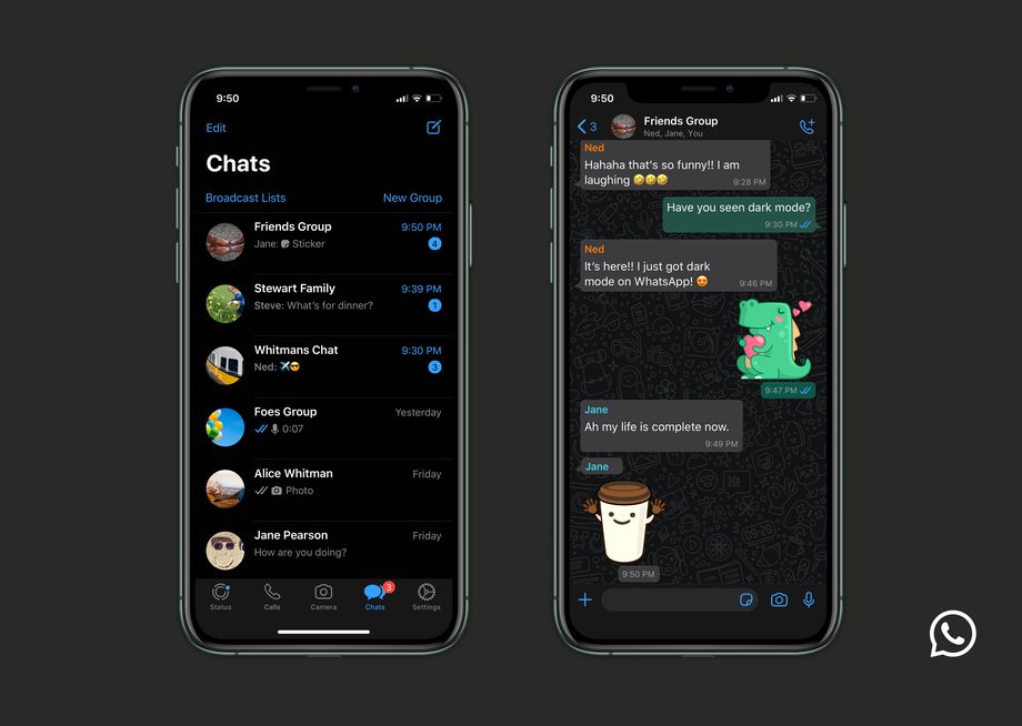 WhatsApp Dark Theme