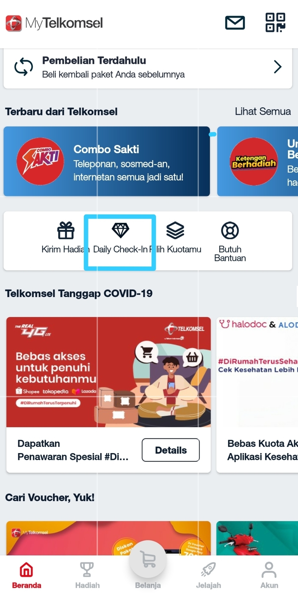 Paket Rp 0 dari MyTelkomsel