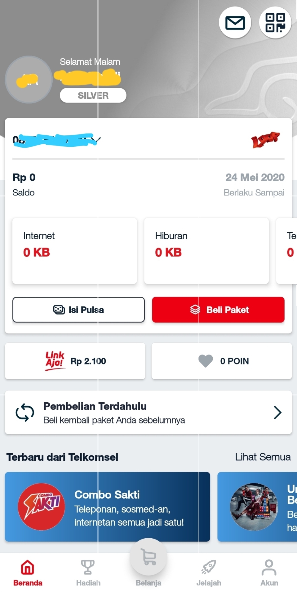 Paket Rp 0 dari MyTelkomsel