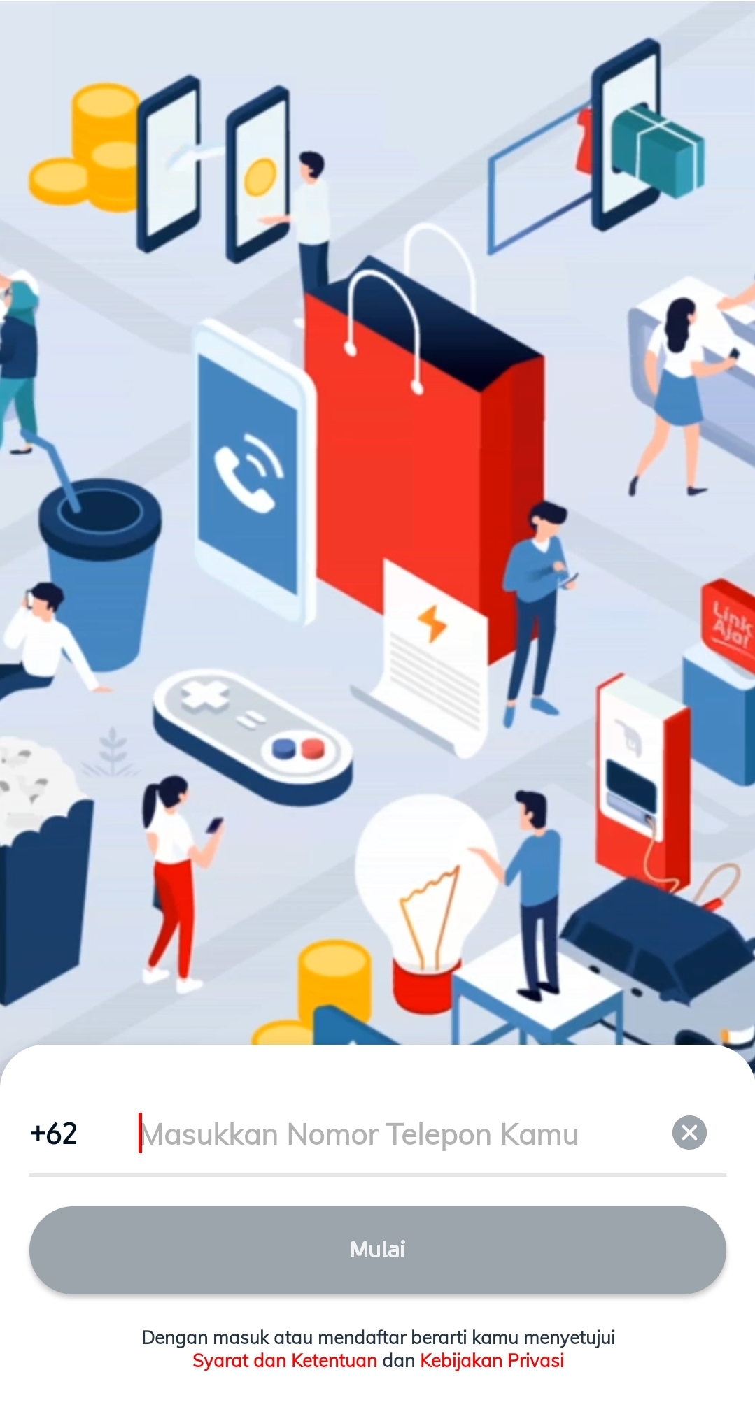 Beli pulsa di Aplikasi LinkAja