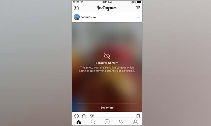 instagram sensitif