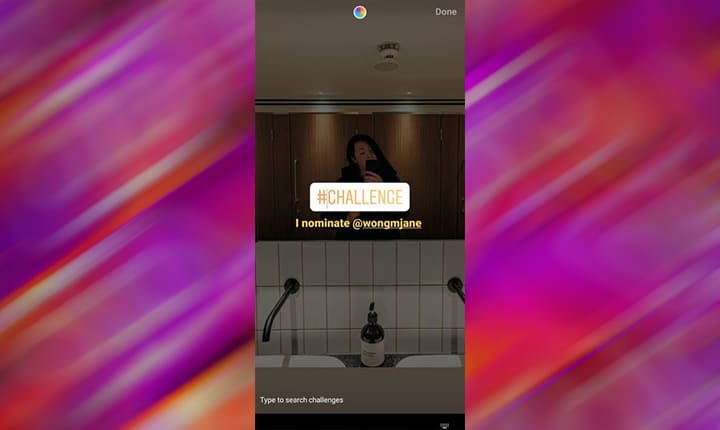 stiker challenge instagram