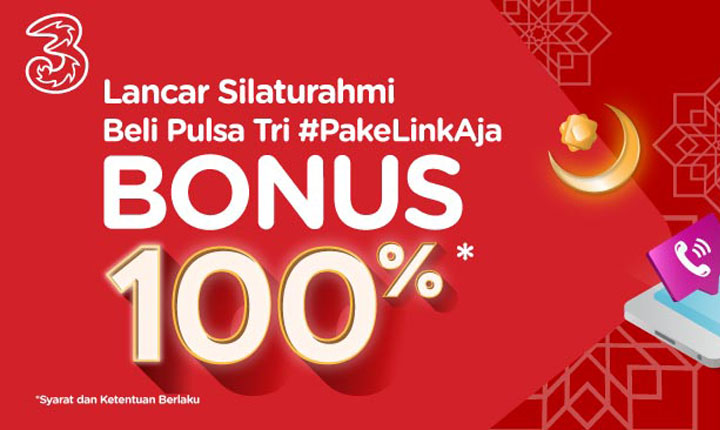 Isi ulang kartu Tri Cashback 100%