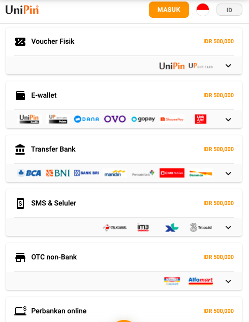 Pembayaran Koin Higgs Domino