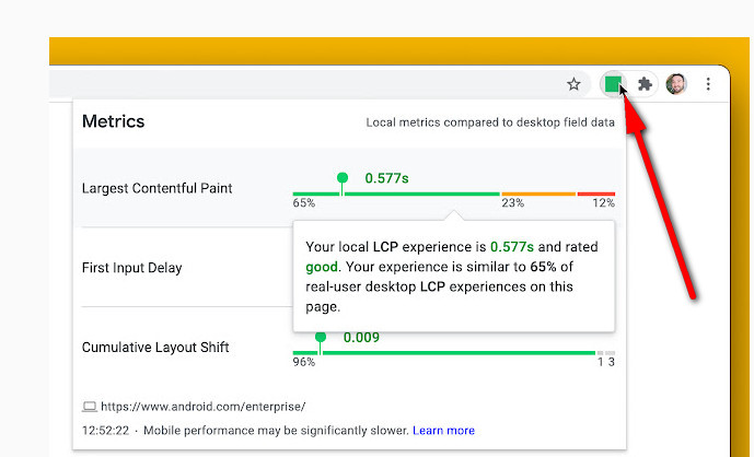 Addon core web vital