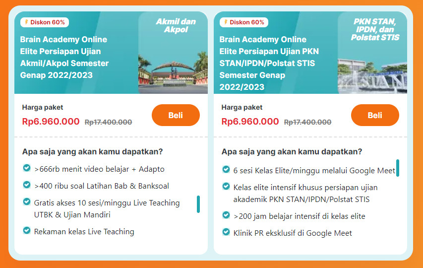 Paket Brain Academy Kedinasan